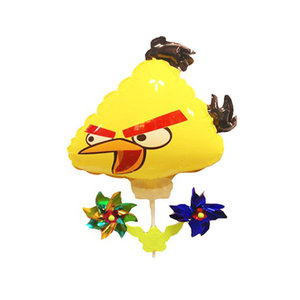 바람개비 캐릭터풍선-앵그리버드(노랑)