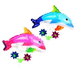 바람개비 캐릭터풍선/돌고래 컬러(핑크/블루)